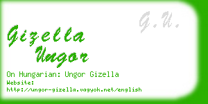 gizella ungor business card